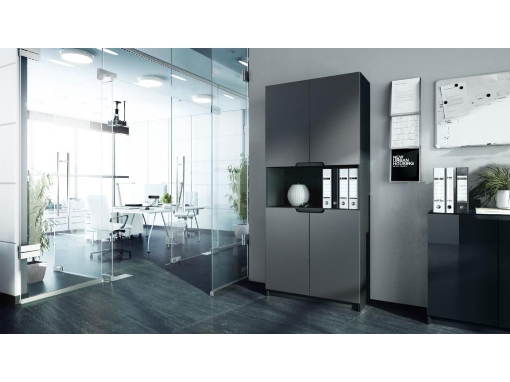 Armoire, 82 x 184 x 37 cm, noire