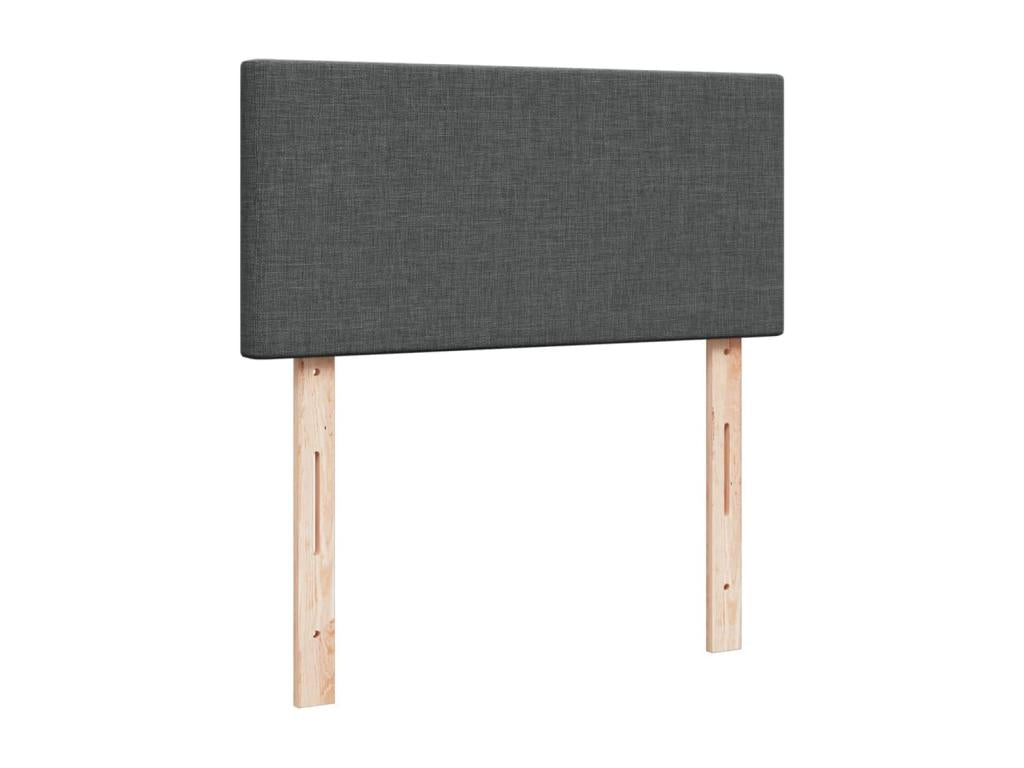 Lit en tissu, 90 x 190 cm, gris