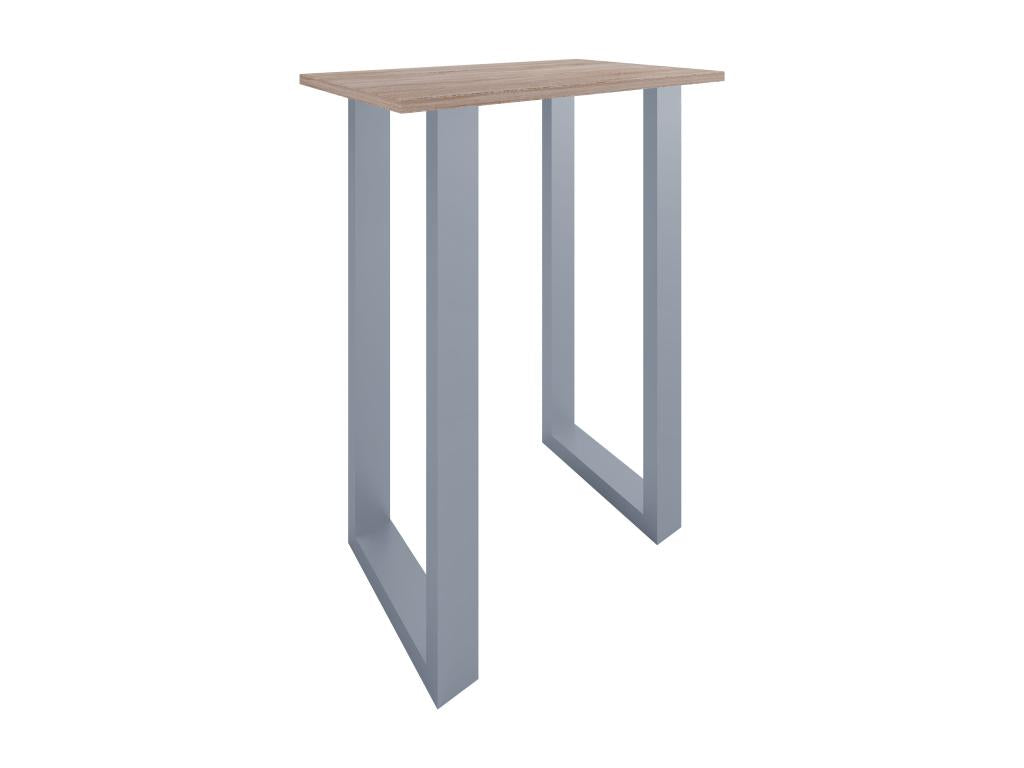 Table en bois imitation chêne, 80 x 50 cm, marron