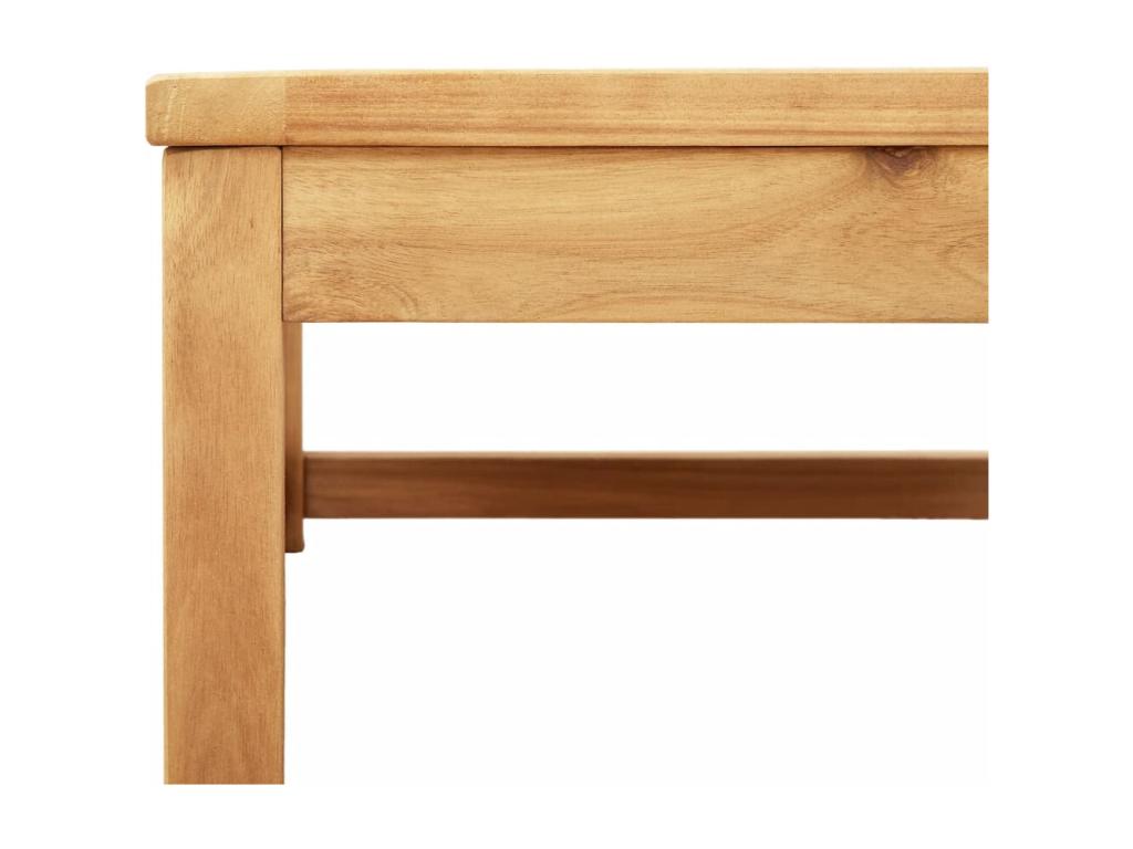 Ensemble de mobilier de jardin 9 pièces avec coussins, en bois massif, marron