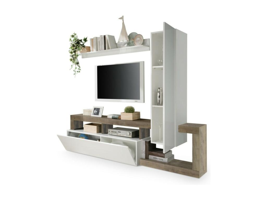 Meuble de maison en bois effet chêne, 219 cm, marron