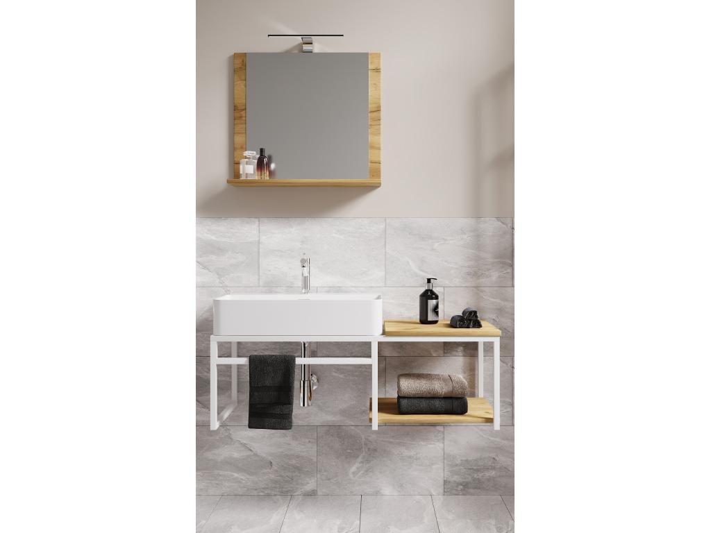 Meubles de maison en bois effet chêne, blanc