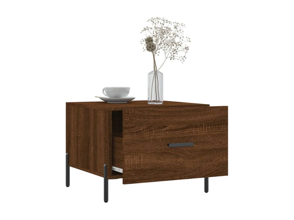 Ensemble de 2 meubles de maison en bois imitation chêne, 50 x 50 x 40 cm, marron