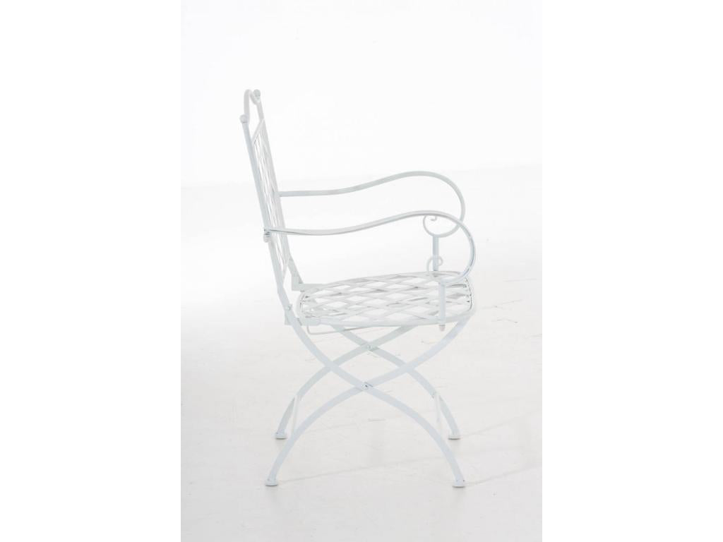 Ensemble de mobilier de jardin en métal blanc