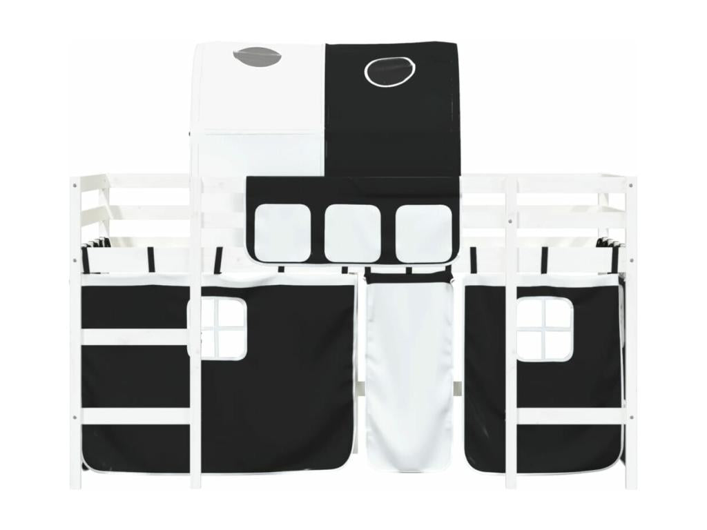 Lit en pin massif, 90 x 190 cm, blanc