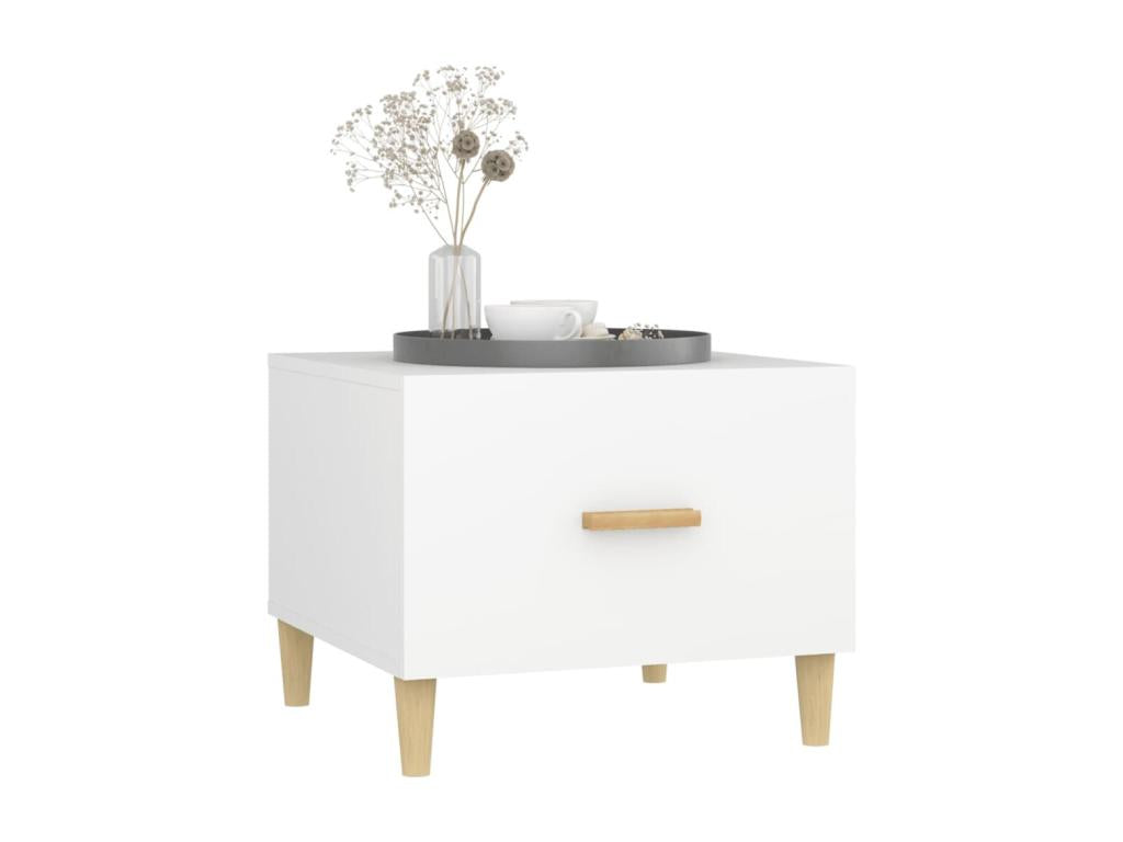 Table basse en bois composite, 50 x 50 x 40 cm, blanche