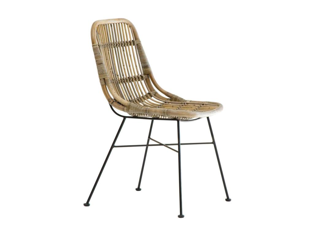 Chaise en métal, marron