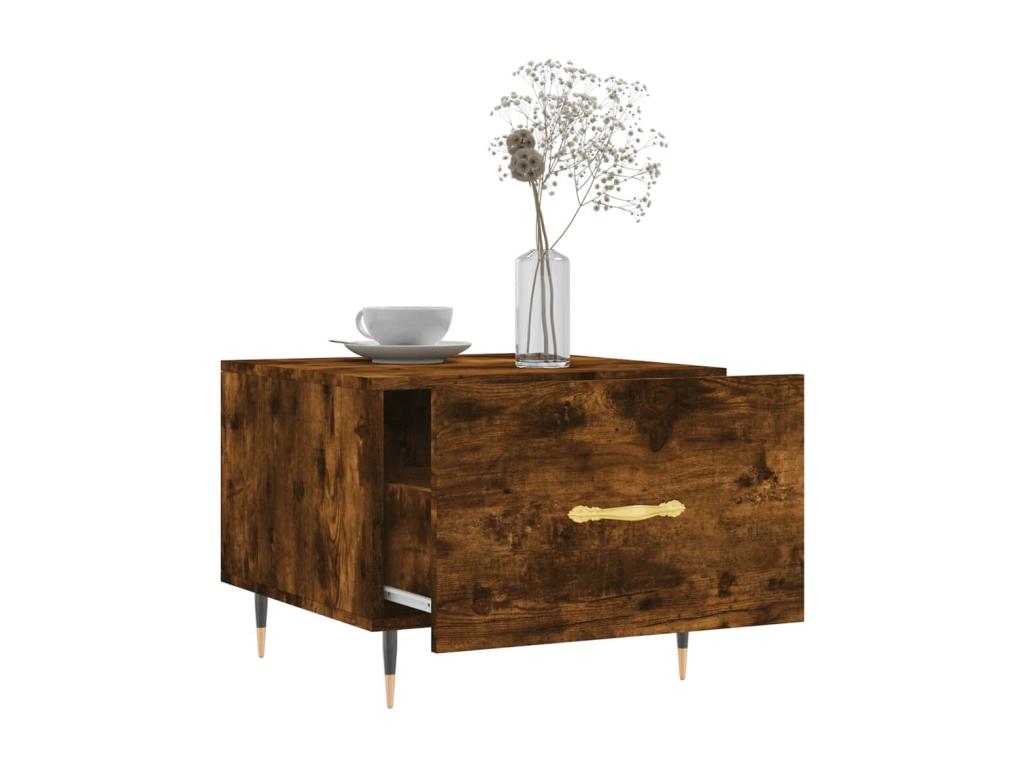 Ensemble de 2 meubles de maison en bois imitation chêne, 50 x 50 x 40 cm, marron