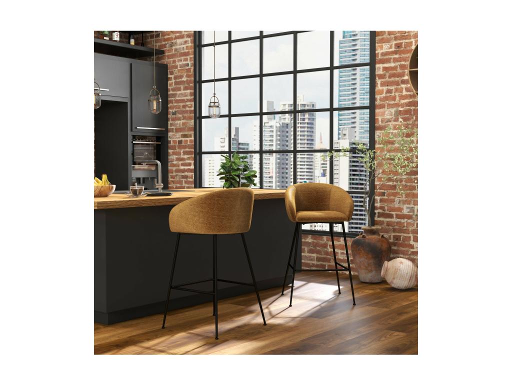 Fauteuil d'appoint en métal, jaune