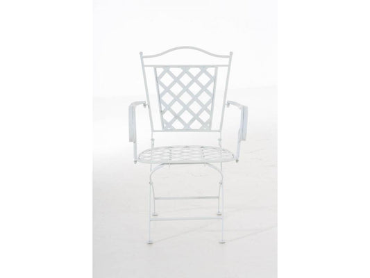 Ensemble de mobilier de jardin en métal blanc