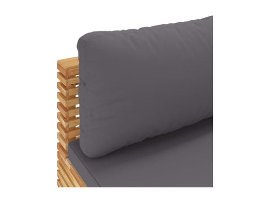 Canapé avec coussins, gris