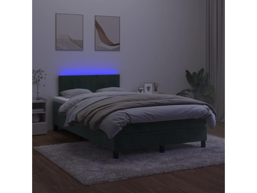 Matelas en velours, 120 x 200 cm, vert