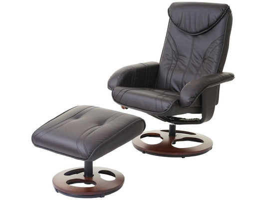 Fauteuil d'appoint en cuir marron