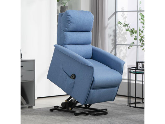 Fauteuil d'appoint en tissu, bleu