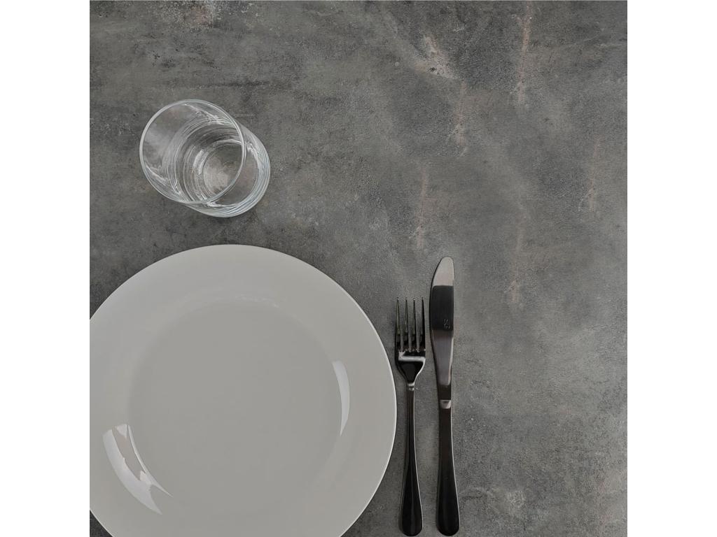 Table en métal, 110 cm, grise