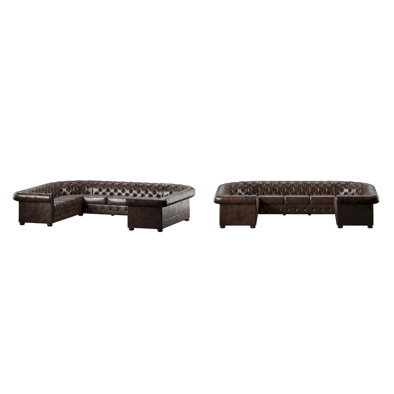 Canapé d'angle Chesterfield en forme de U 11 places Gdansk