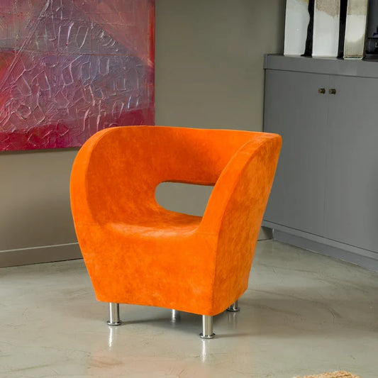 Fauteuil d'appoint moderne en microfibre orange de Christopher Knight Home
