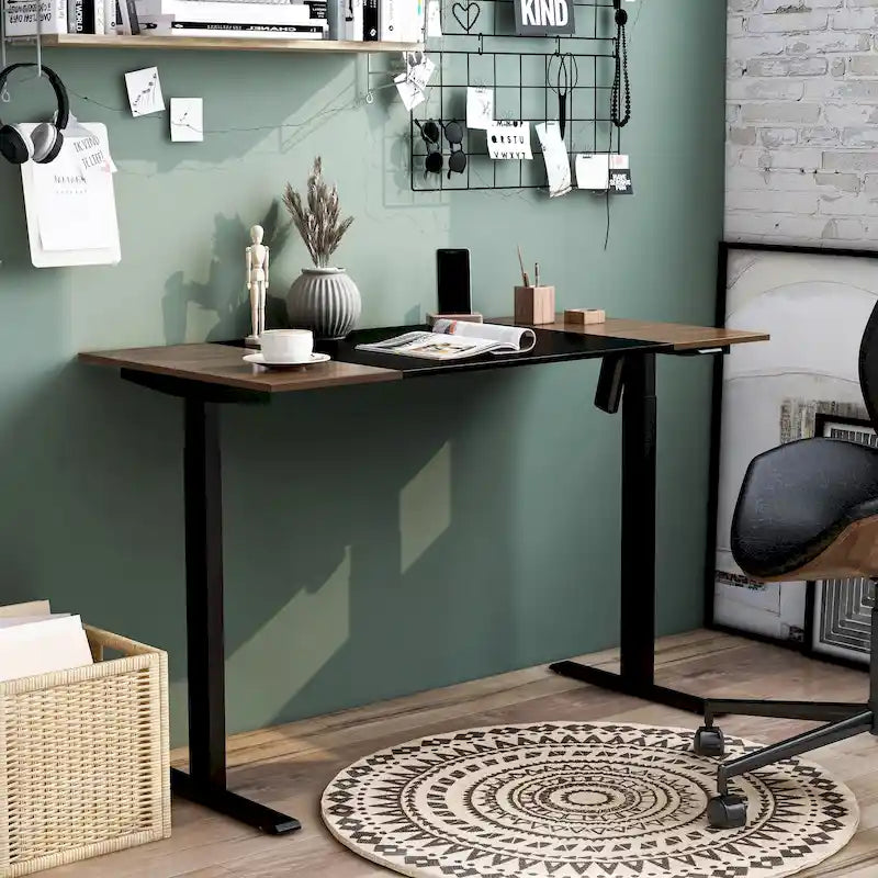 Bureau assis-debout réglable en acier Getty Modern de 47 pouces par Furniture of America