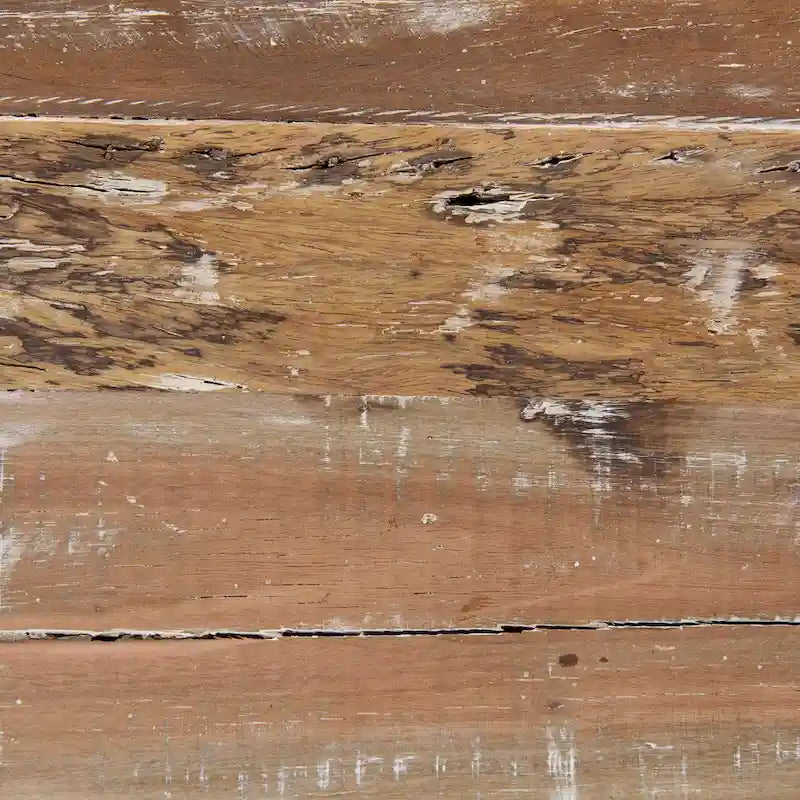 Banc Solveig en bois recyclé brun clair - 47 cm L x 13 cm P x 18 cm H
