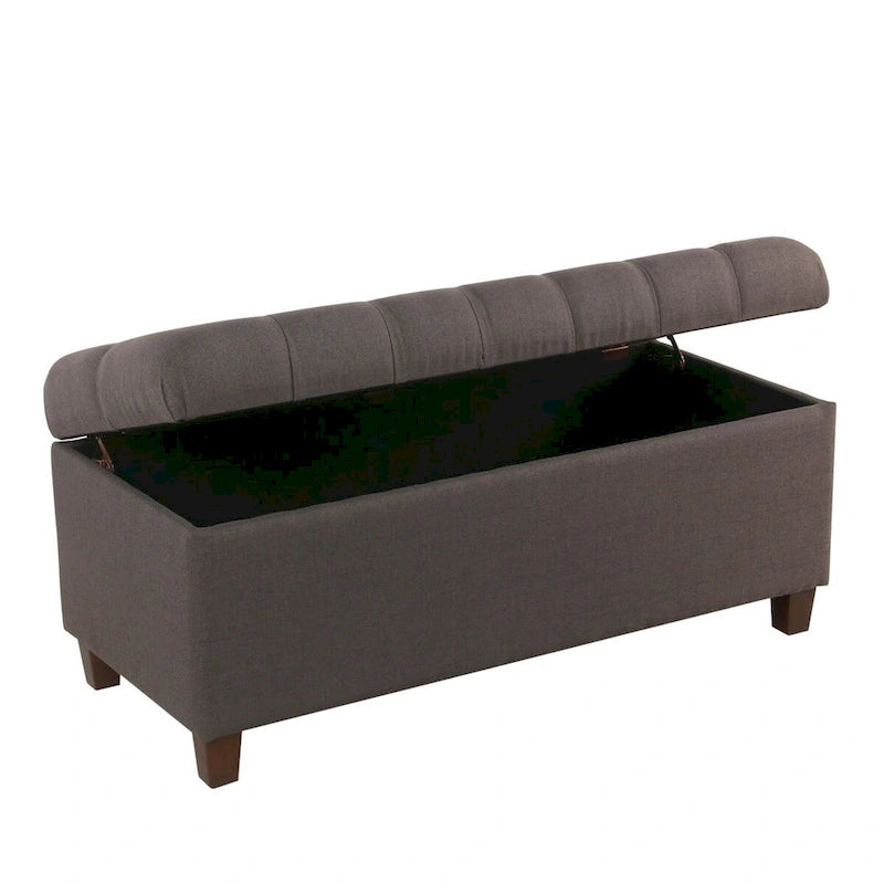 Banc de rangement capitonné Copper Grove Muir