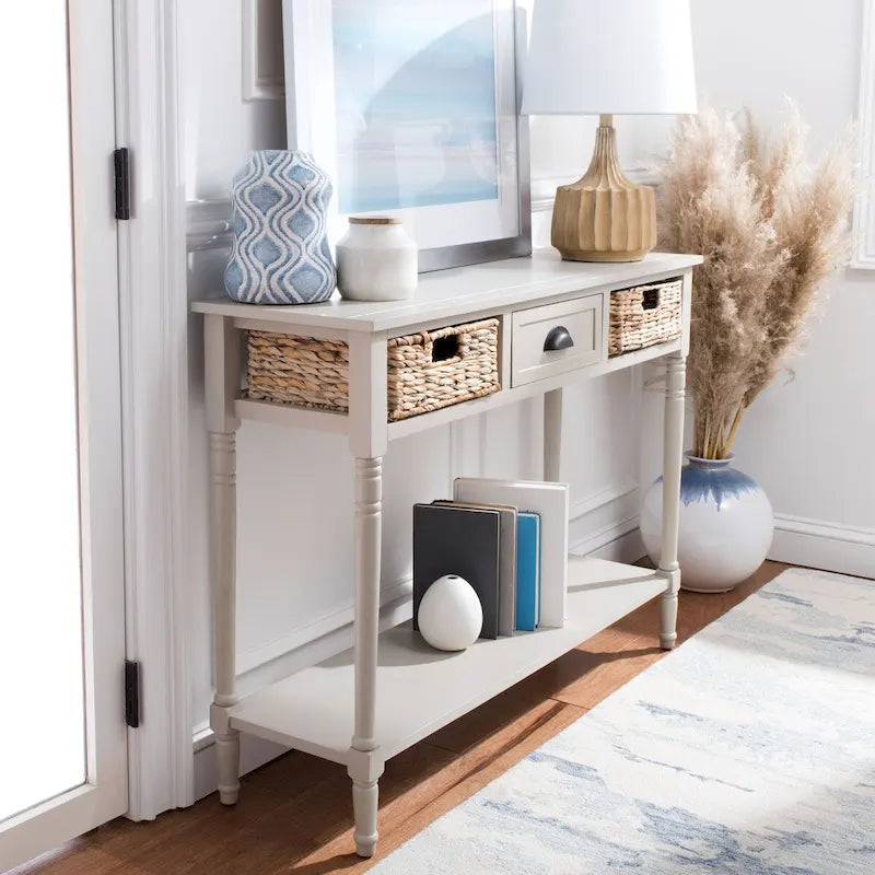 Console de rangement SAFAVIEH Evalena, noir vieilli - 44,5 x 13,4 x 31,5 cm (L x P x H)