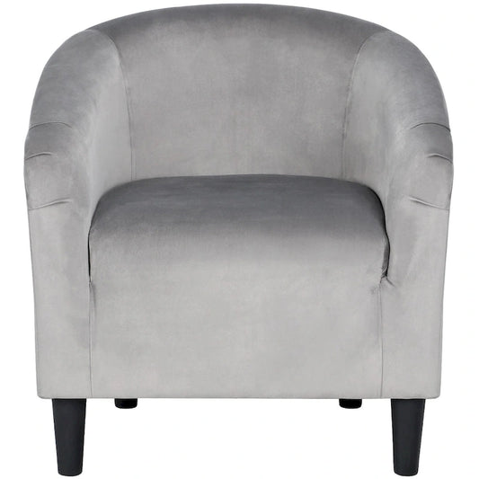 Fauteuil club Yaheetech avec accoudoirs décoratifs, style contemporain