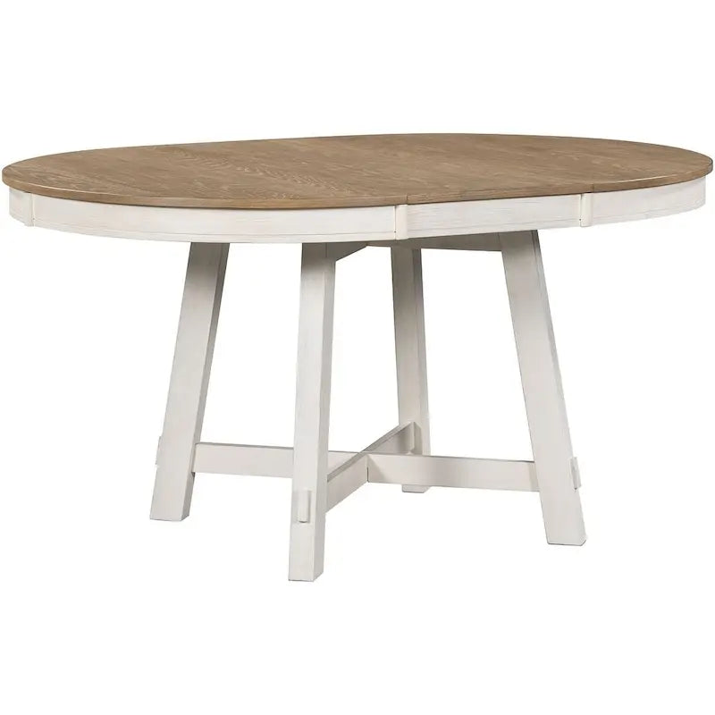 Ensemble de salle à manger de style campagnard 5 pièces avec table et 4 chaises extensibles