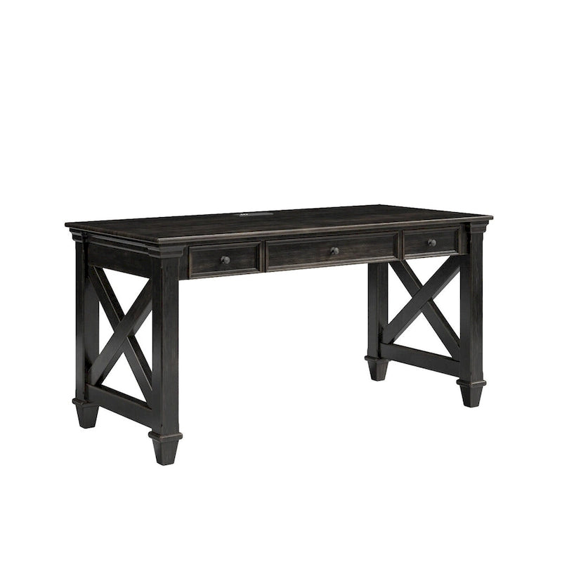 Bureau traditionnel en bois, marron foncé