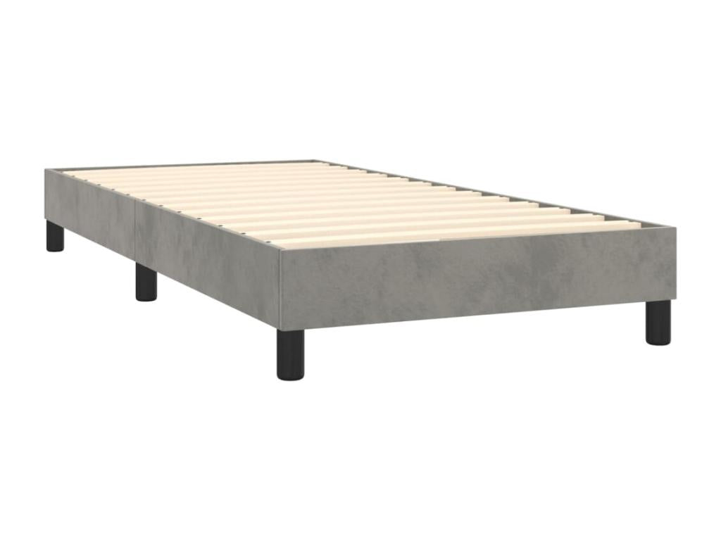 Matelas en velours, 100 x 200 cm, gris
