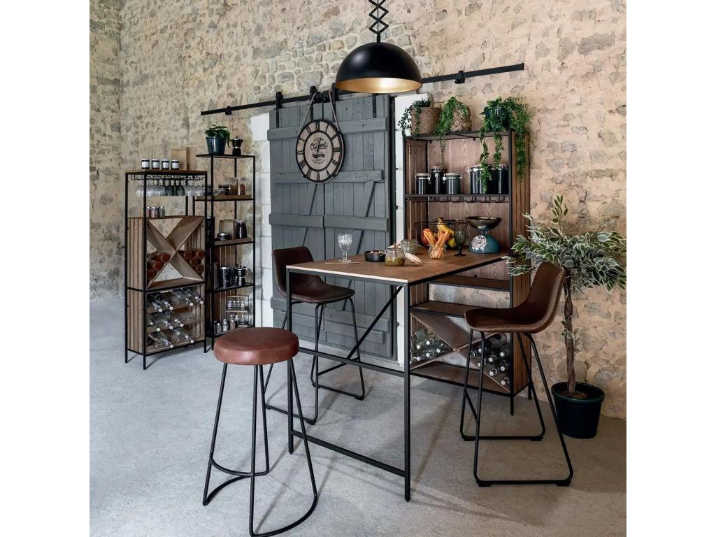 Table, 153 x 80 cm, marron