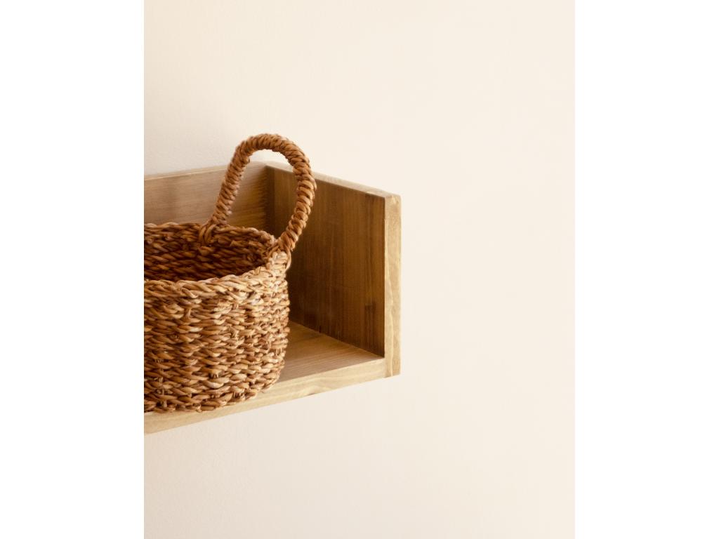 Étagère en bois massif, 90 x 16 cm, marron