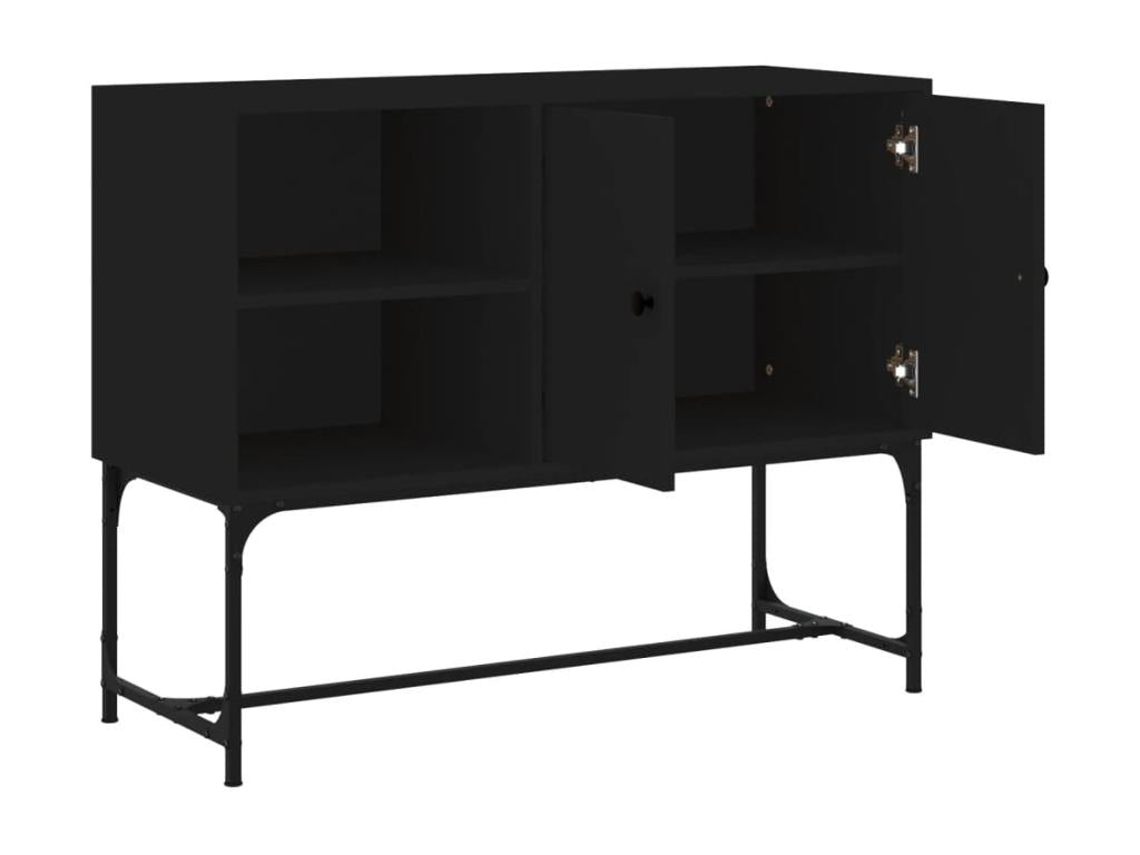 Buffet en bois composite, 100 x 40 x 79,5 cm, noir