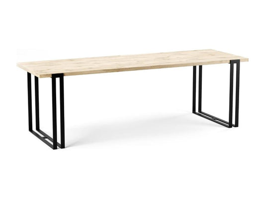 Table de salle à manger, 80 x 240 x 76 cm, noire