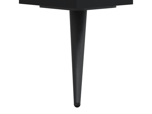 Banc en bois composite, 102 x 35 x 55 cm, noir