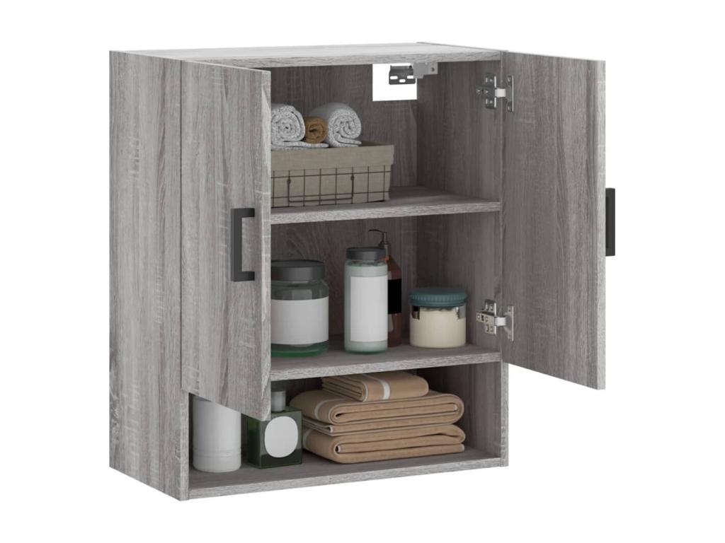 Armoire en bois composite, 60 x 31 x 70 cm, grise
