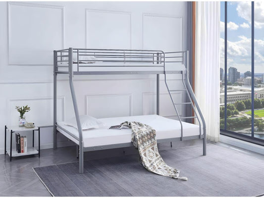 Cadre de lit superposé en métal, gris