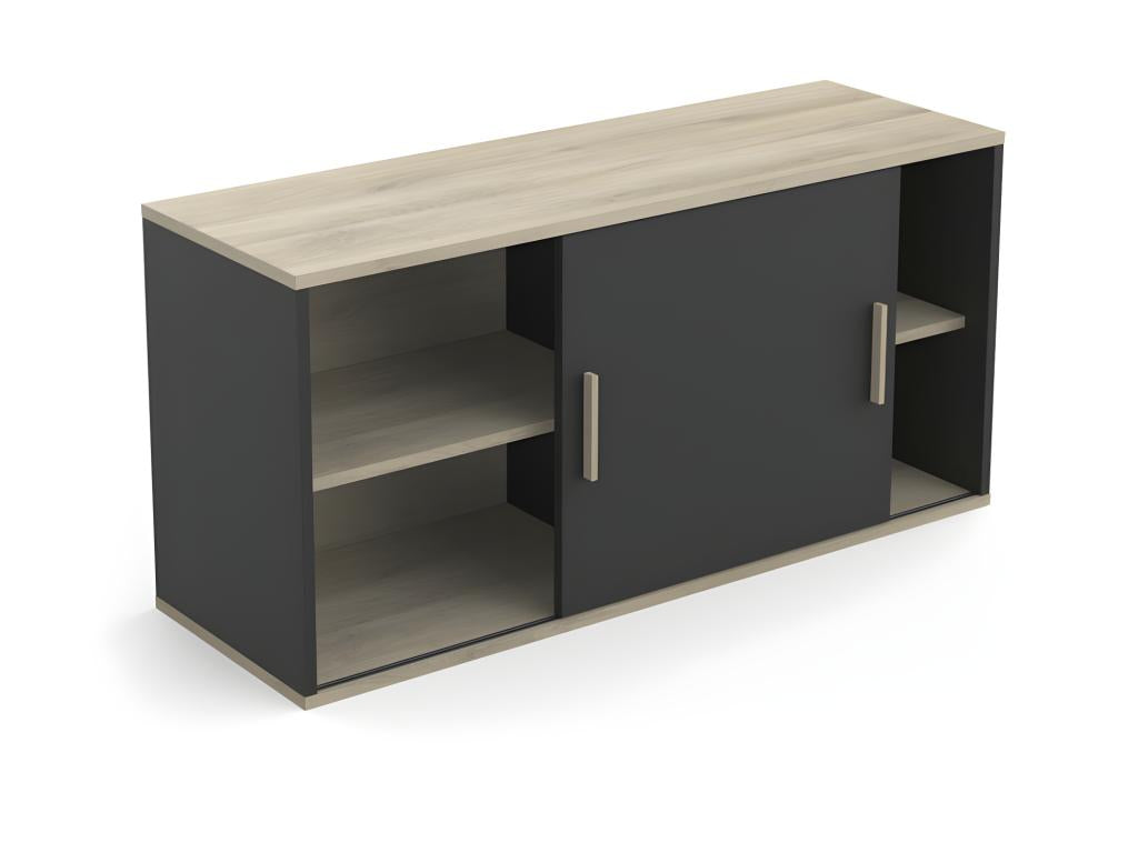 Meuble de maison coulissant à 1 porte, 60 cm, noir