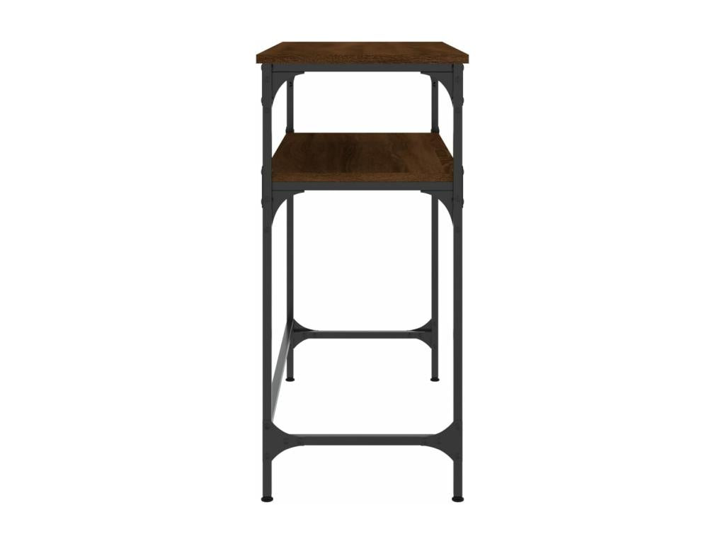 Table en bois effet chêne, 75 x 35,5 x 75 cm, marron