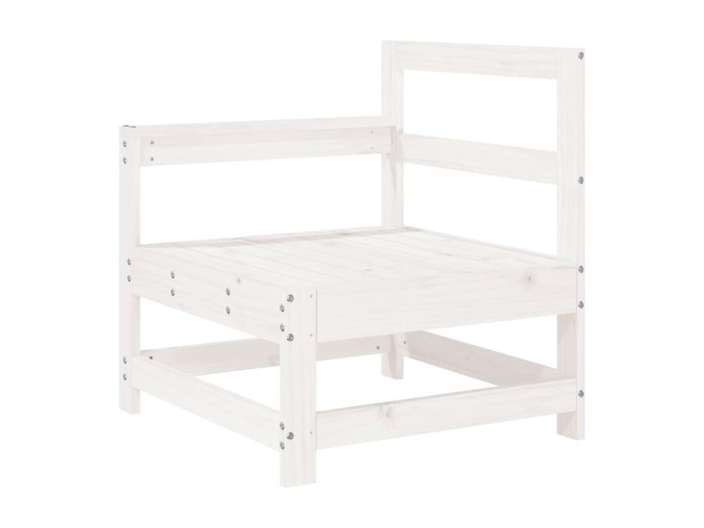 Ensemble de mobilier de jardin 7 pièces en pin massif blanc