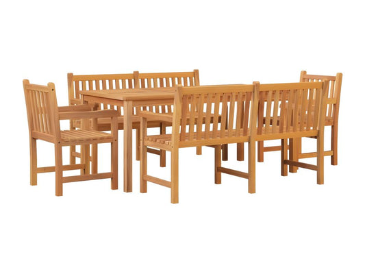 Ensemble de mobilier de jardin 5 pièces, marron