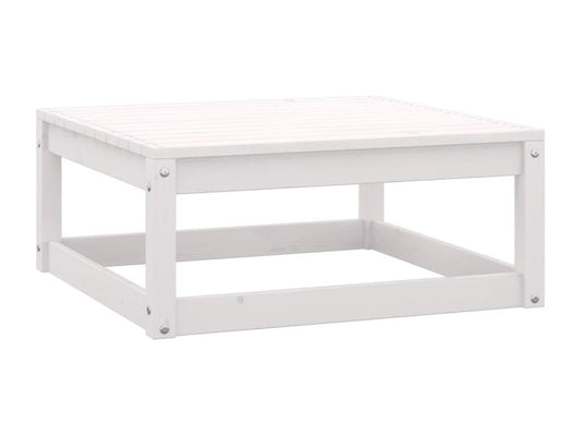 Ensemble de mobilier de jardin 8 pièces avec coussins, en pin massif blanc