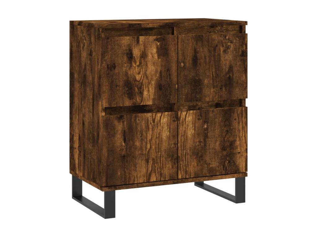 Buffet en bois imitation chêne, 2 pièces, marron