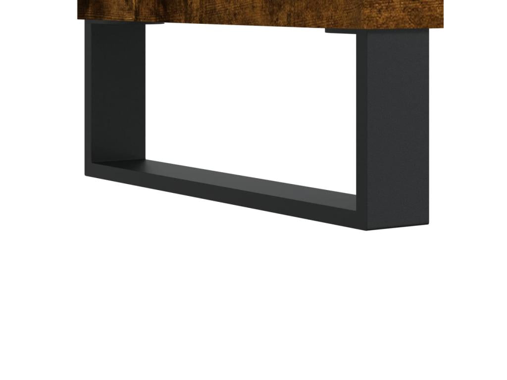 Table basse en bois effet chêne, 60 x 50 x 36,5 cm, naturel