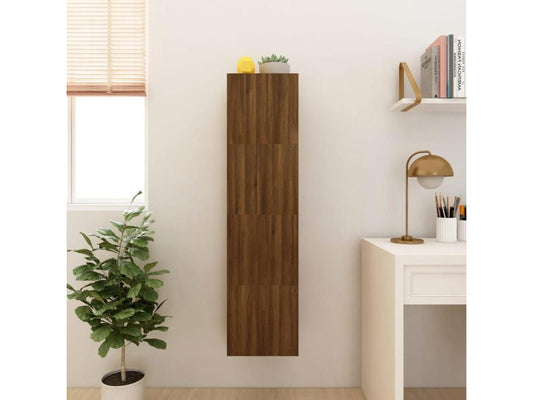 Ensemble de 4 meubles de maison en bois imitation chêne, 30,5 x 30 x 30 cm, marron