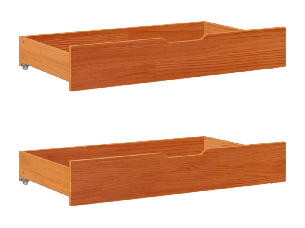 Cadre de lit en pin massif, 140 x 200 cm, marron