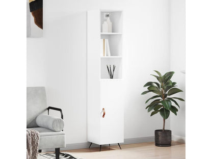 Buffet en bois d'ingénierie, 34,5 x 34 x 180 cm, blanc