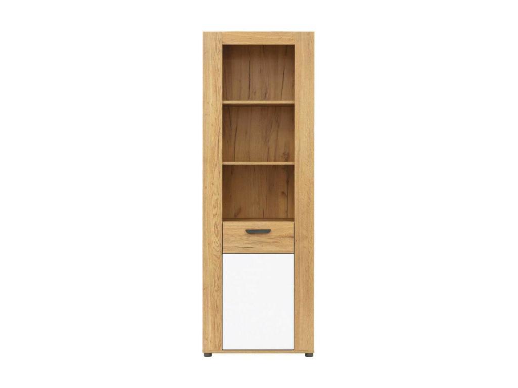 Bibliothèque à une porte, 192 cm, naturelle