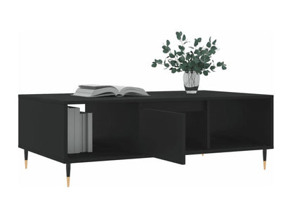 Table basse en bois composite, 104 x 60 x 35 cm, noire