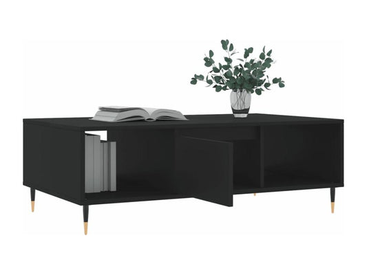 Table basse en bois composite, 104 x 60 x 35 cm, noire