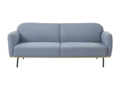 Canapé-lit convertible en velours, 204 cm, bleu